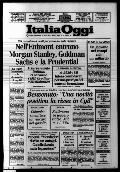 Italia oggi : quotidiano di economia finanza e politica